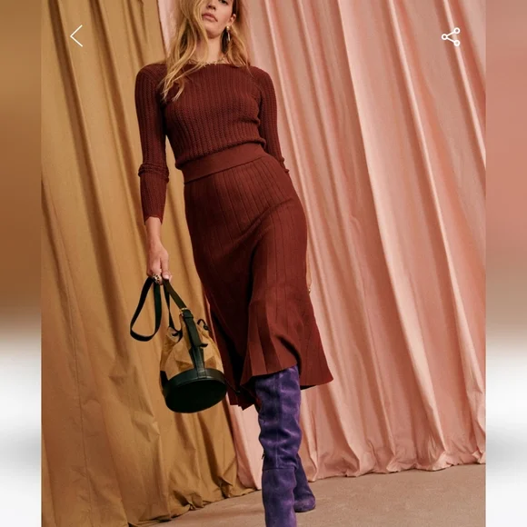 Sezane Flavie Midi Long Sleeve Dress - Picture 5 of 14